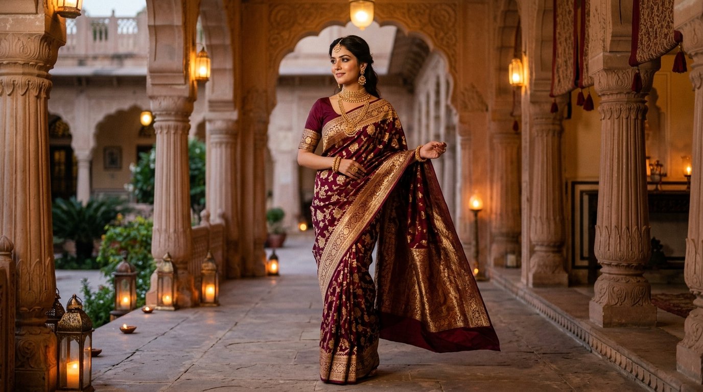 Malvira Sarees Premium Banarasi Silk Saree Wholesale